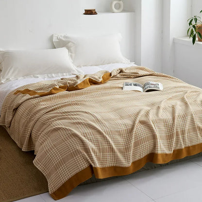 DecorBites™ Cotton Gauze Towel Throw Blanket - Soft and Cozy Bedspread for All Seasons