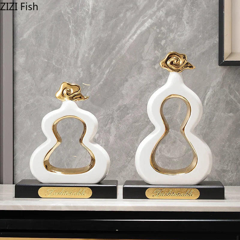 Gold Gourd Desk Sculpture