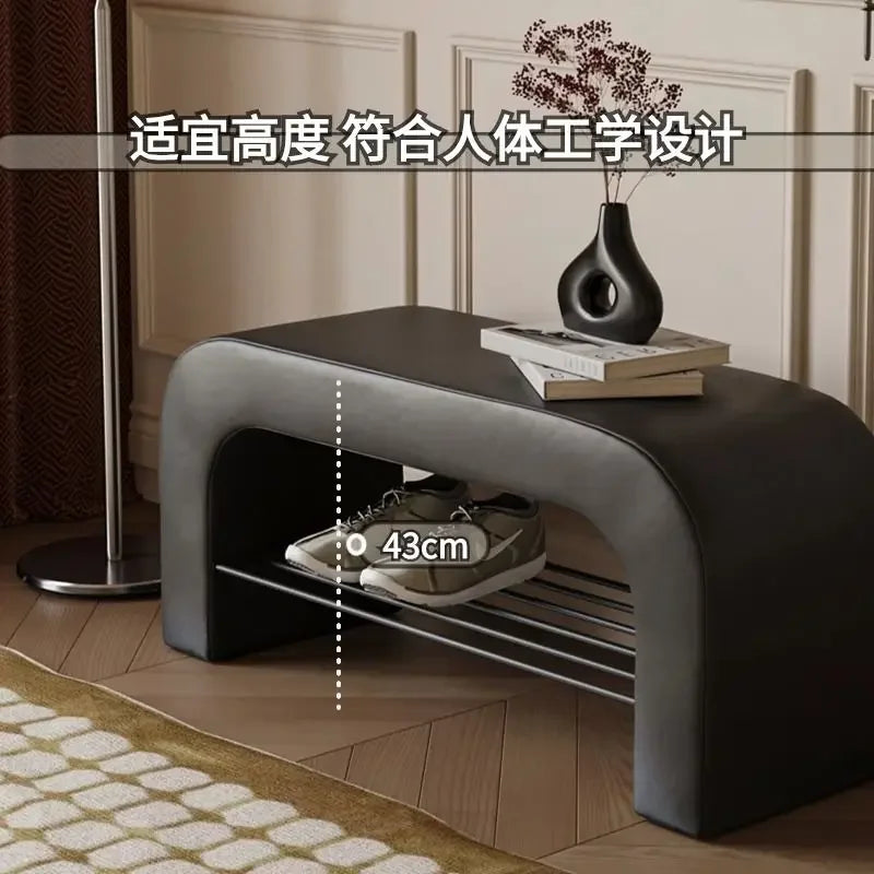 Leather Functional Seating Stool