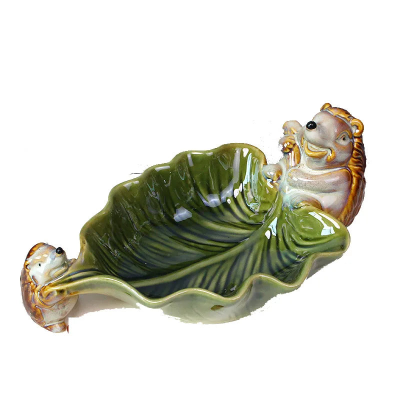 Ceramic Hedgehog Fruit Plate