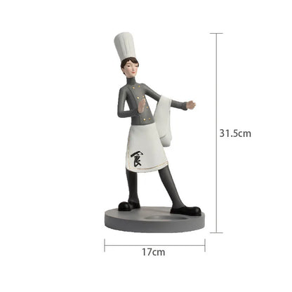 DecorBites™ Creative Chef Wine Rack Sculpture Cup Holder Wine Cabinet Bar Accessories