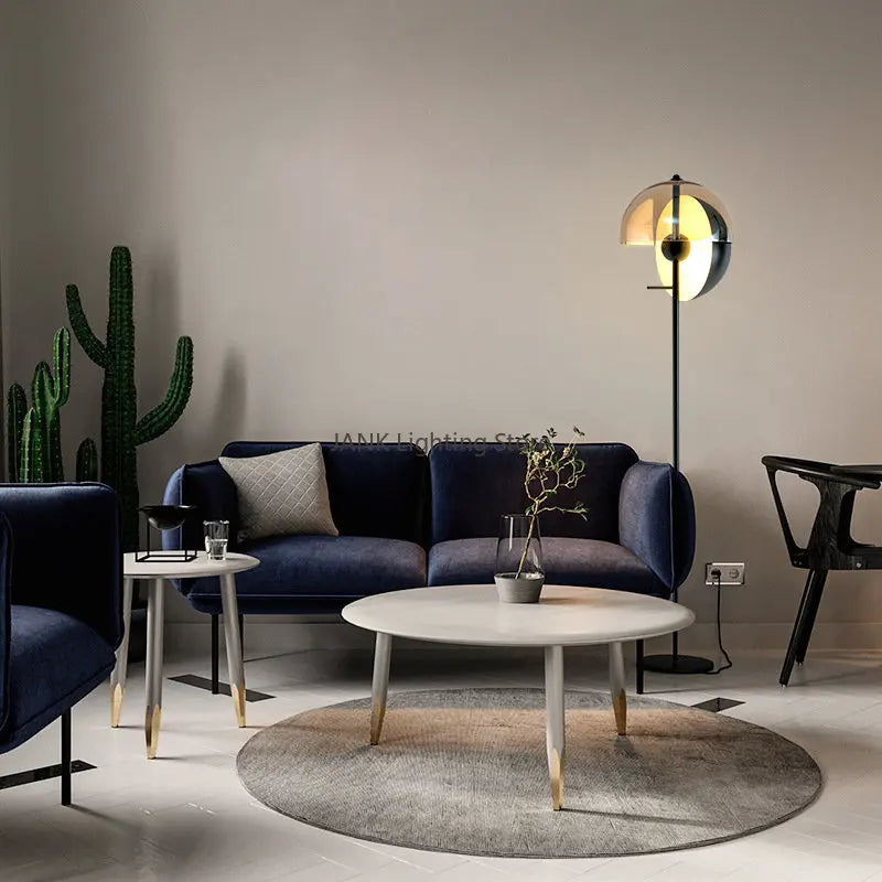 DecorBites™ Glass Hemisphere LED Floor Lamp for Bedroom Living Room, High-end Decor Lighting