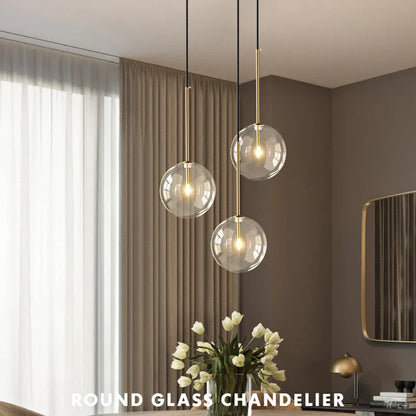 DecorBites™ Glass Ball LED Pendant Lamp, Modern Nordic Living Room Decor Lighting