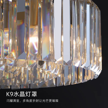 DecorBites™ Gold Metal Crystal Pendant Light - Dimmable LED Hanging Lamp