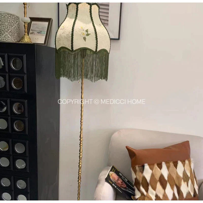 Camellia Jacquard Bell Lampshade