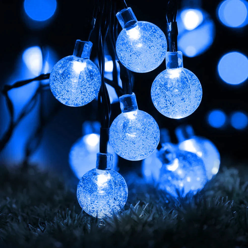 DecorBites™ Crystal Ball Solar Fairy Lights for Outdoor Garden Christmas Wedding Decor