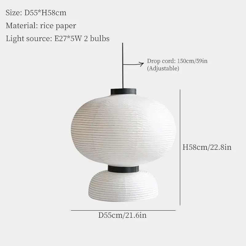 Vintage Wabi Sabi Paper Lamp