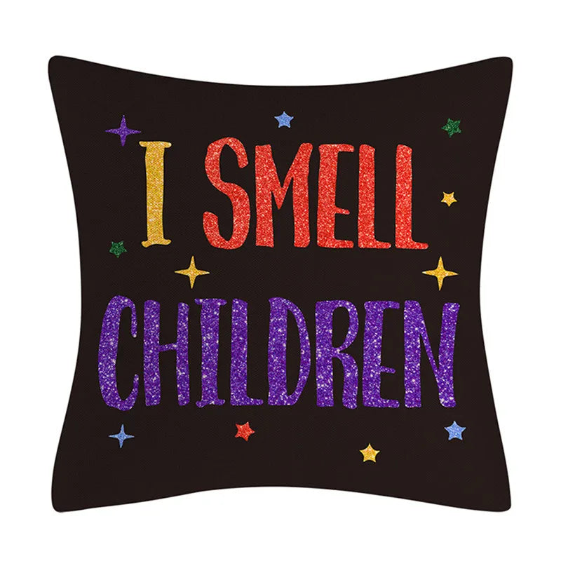 Linen Trick Treat Cushion Cover