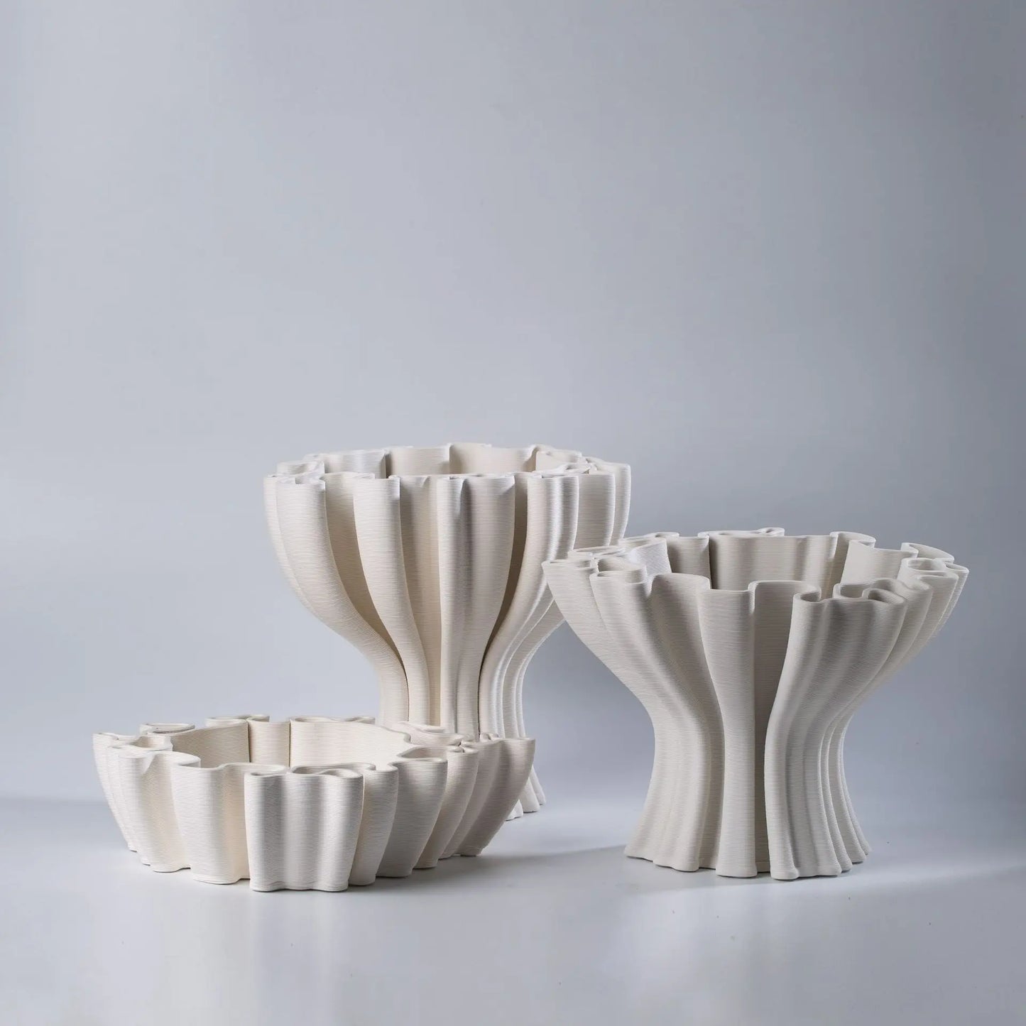 DecorBites™ Geometric Ceramic Flower Pot Sculpture Home Decor
