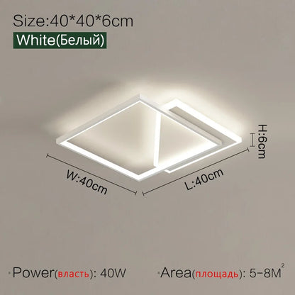 DecorBites™ Geometric LED Ceiling Lamp | Modern Nordic Bedroom Study Light