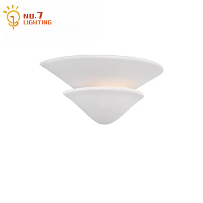 DecorBites™ Cream Wind LED Gypsum Wall Lamp - Semi-round Umbrella Design