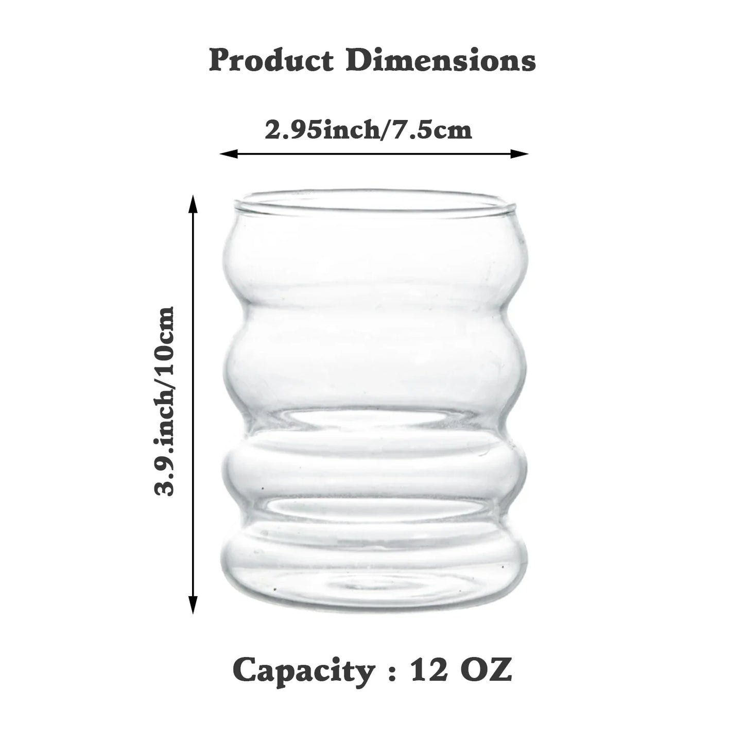 DecorBites™ Creative Styling Glass Drinkware - 300ml Capacity | Perfect for Cocktails, Lattes