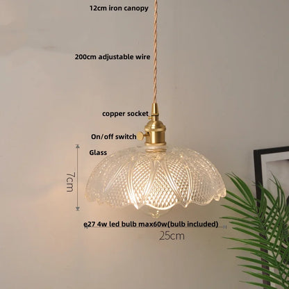 DecorBites™ Glass LED Pendant Lamp: Nordic Modern Design, Adjustable Hanging Light Fixture