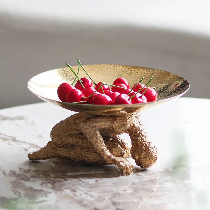 Gold Resin Handicraft Tray