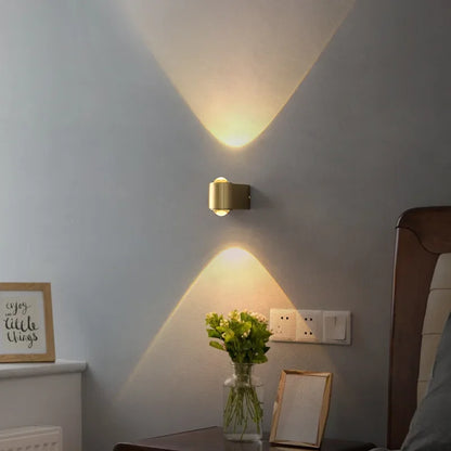DecorBites™ Copper LED Wall Lamp Modern Bedside Reading Indoor Nordic Scone Wall Lamp