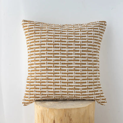 DecorBites™ Cotton Woven Texture Cushion Cover for Home Sofa Bed Living Room