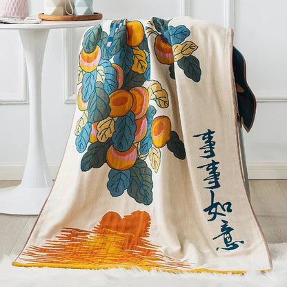 DecorBites™ Cotton Gauze Bath Towels - Soft & Quick-Dry Towel for Adults