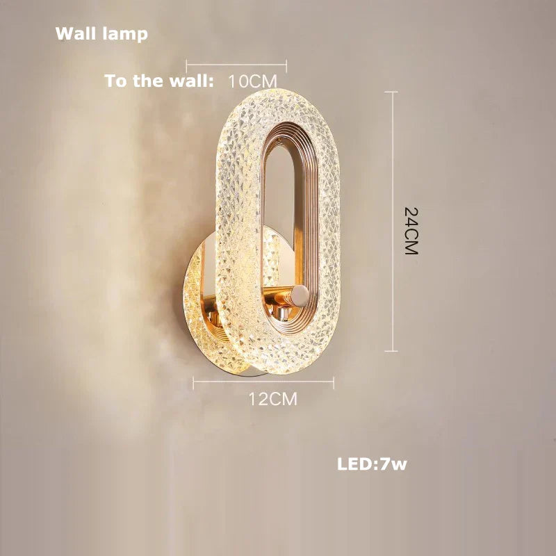 DecorBites™ Crystal Magic Ring Dimmable LED Pendant Light for Living Room & Foyer
