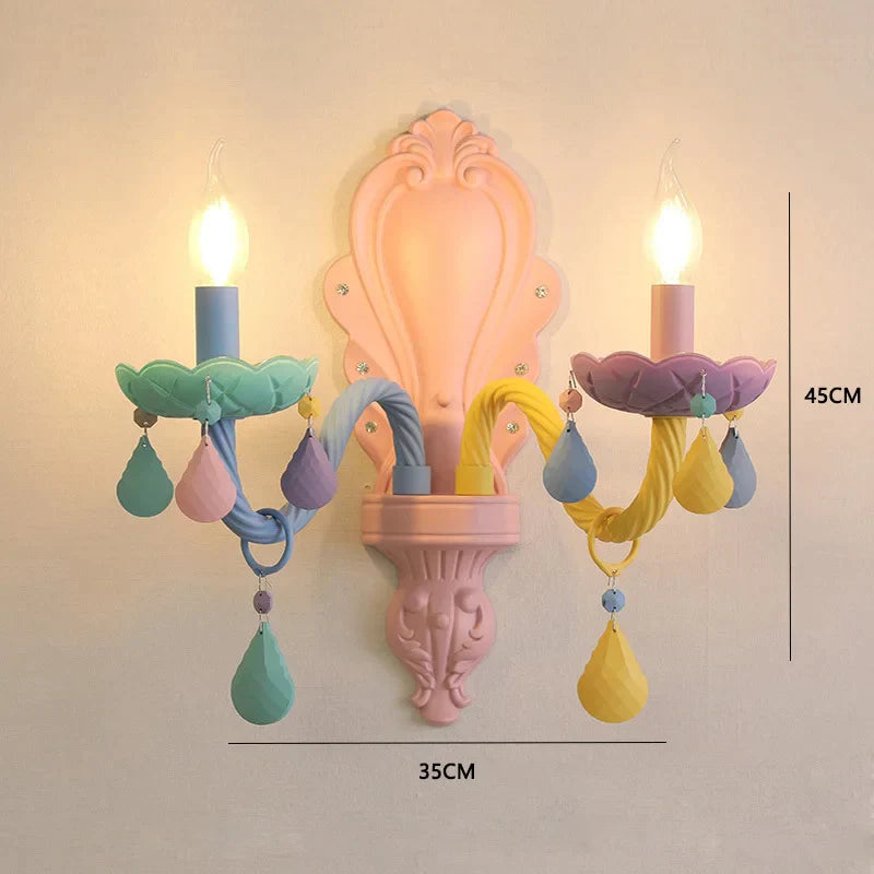 DecorBites™ Kids Room LED Macaron Ceiling Chandelier for Boys Girls Bedroom Decor