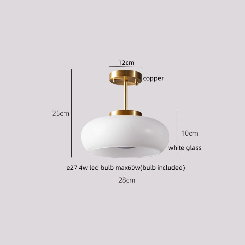 DecorBites™ Cotton Shape LED Ceiling Lamp - Cream. Nordic Style, Hallway Balcony Porch Light.