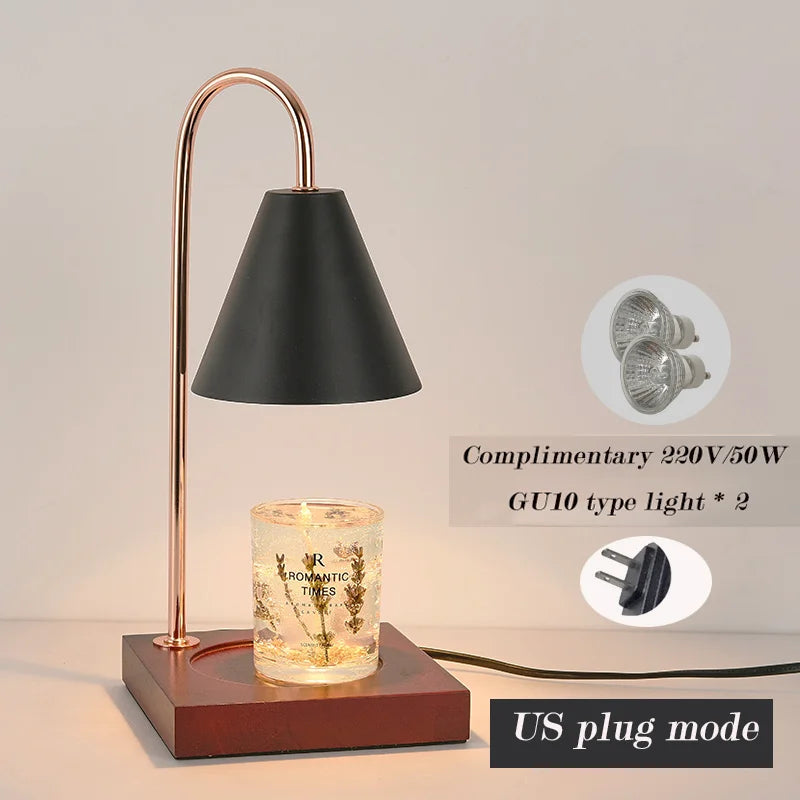 DecorBites™ Gold Wax Melting Candle Warmer with Timer for Modern Home Decor