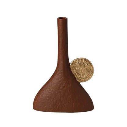 DecorBites™ Geometric Triangle Ceramic Vase Flower Arrangement Home Decoration Art