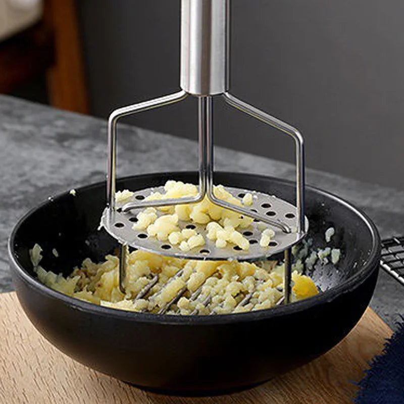 DecorBites™ Double-layer Stainless Steel Potato Masher & Food Crusher for Kitchen Vegetable Fruit