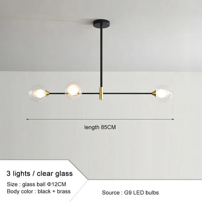 DecorBites™ Glass Ball Pendant Chandelier for Modern Home Decor and Lighting