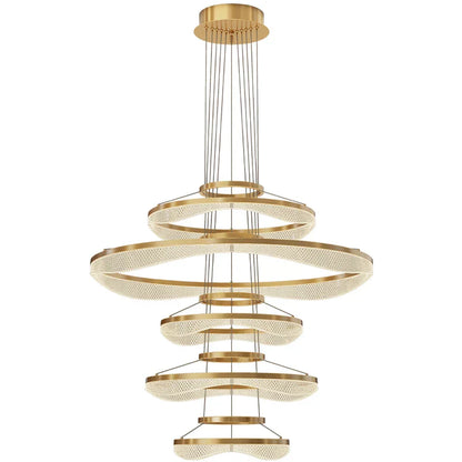 DecorBites™ Acrylic Living Room Chandelier Pendant Light Fixture_LED Hanging Lamp