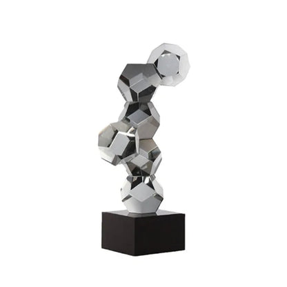 DecorBites™ Geometric Crystal Ball Desk Ornament: Abstract Crafts Crystal Artwork for Aesthetic Room Decor