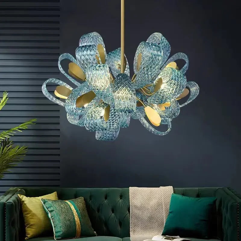Copper Leaf LED Chandelier