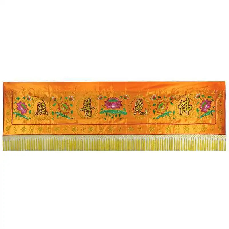 DecorBites™ Buddhist Worship Set: Altar Table Dragon Curtain Banner for Home Temple