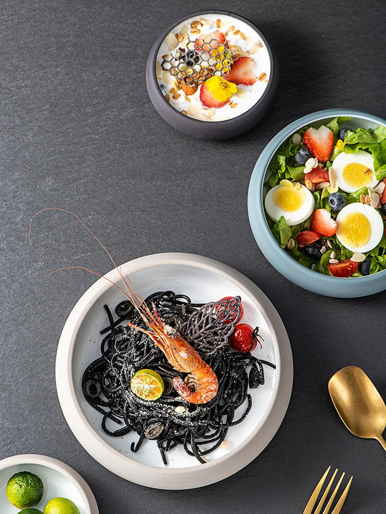 Round Ceramic Snack Bowl