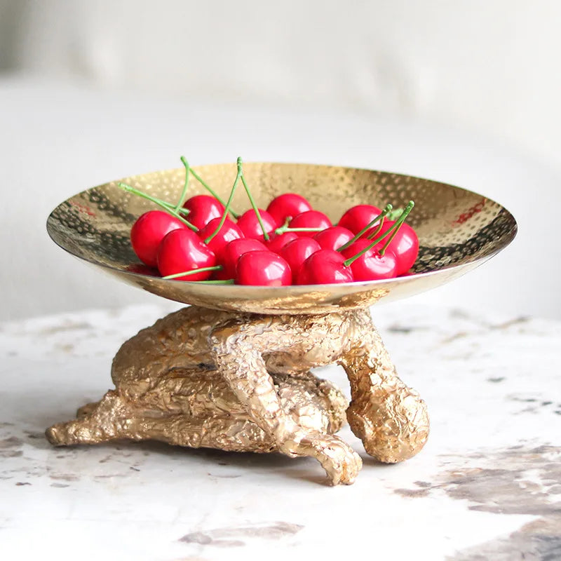 Gold Resin Handicraft Tray