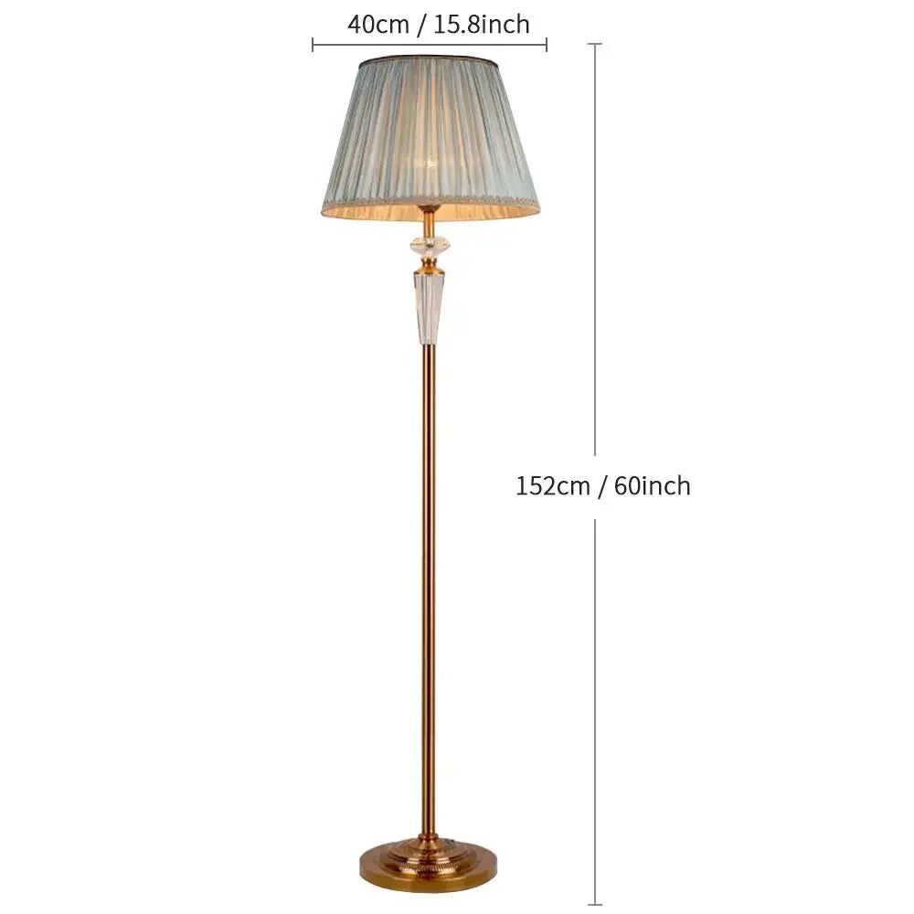 DecorBites™ Crystal Floor Lamp - European Retro Living Room & Bedroom Stand Light