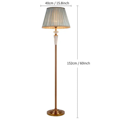 DecorBites™ Crystal Floor Lamp - European Retro Living Room & Bedroom Stand Light