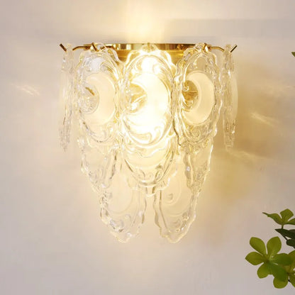 DecorBites™ Luxe Crystal Glass Wall Lamp for Aisle, Living Room, Bedroom & Corridor Lighting