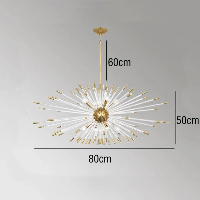 DecorBites™ Crystal Dandelion LED Chandelier for Luxury Indoor Decor
