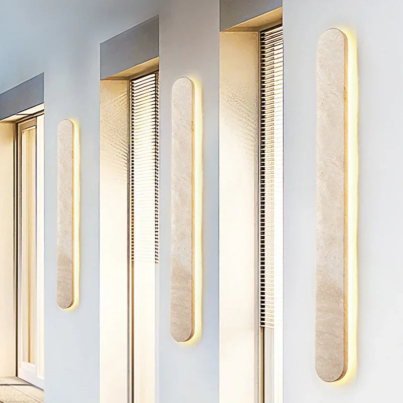DecorBites™ Courtyard LED Wall Sconce - Modern Natural Stone Outdoor Waterproof Lamp