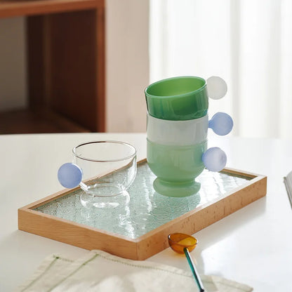 DecorBites™ Glass Spherical Handle Coffee Mug, 310ml