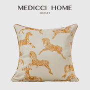 Gold Silk Jacquard Cushion