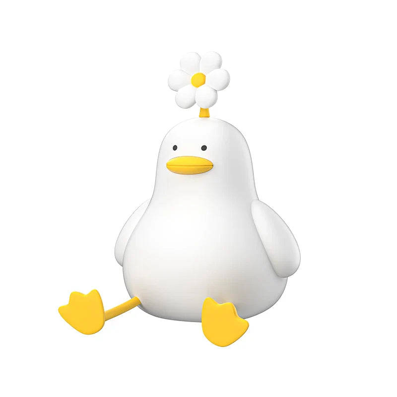 DecorBites™ Duck Cartoon Silicone Night Lamp - USB Rechargeable, Touch Sensor, Timer