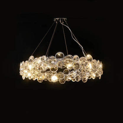DecorBites™ Crystal Magic Ring Dimmable LED Pendant Light for Living Room & Foyer