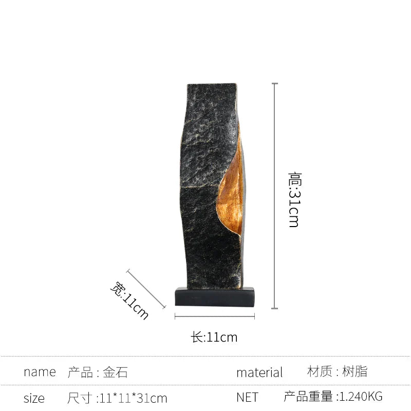 Striped Resin Abstract Figurine