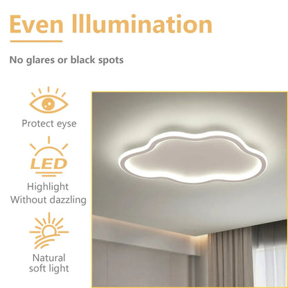 DecorBites™ Cloudy White Kids Ceiling Lamp for Creative Bedroom Lighting
