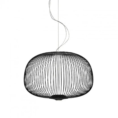 DecorBites™ Gold Cage LED Pendant Lamp Spokes Chandelier