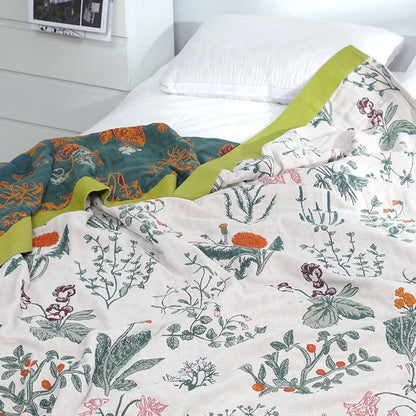 DecorBites™ Cotton Leisure Blanket: Luxury Soft Blanket for Summer, Single/Double Bedspread, Sofa Towel - Nordic Home Decor