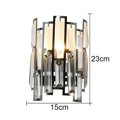 DecorBites™ Crystal LED Wall Lamp: Modern Luxury Lighting for Living Room, Bedroom, Study