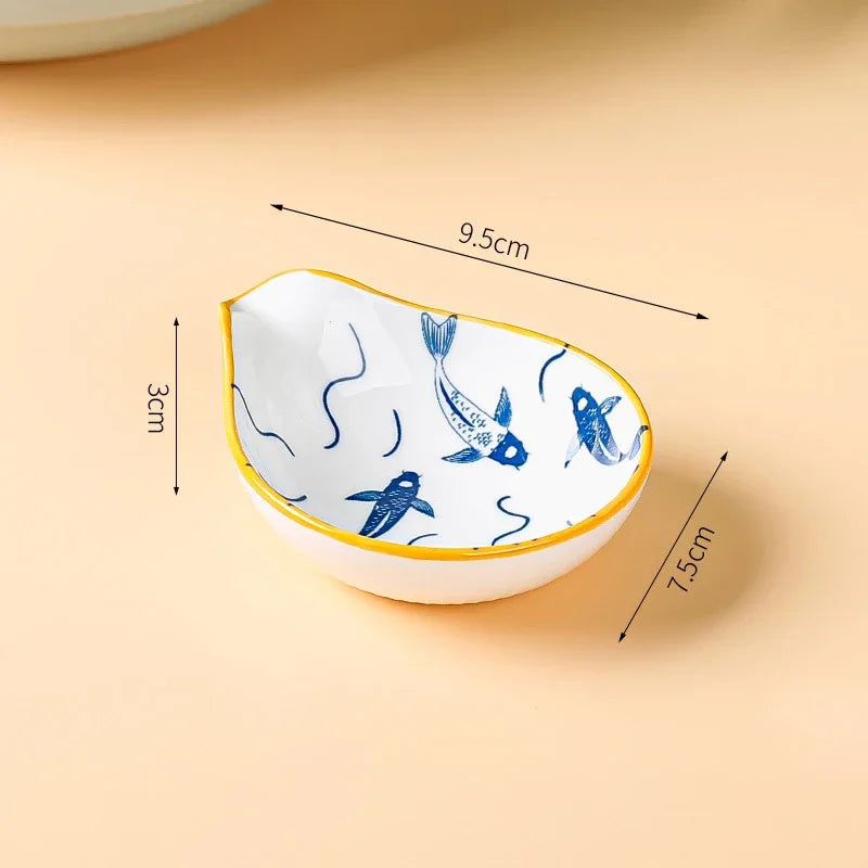 Geometric Ceramic Sauce Dish