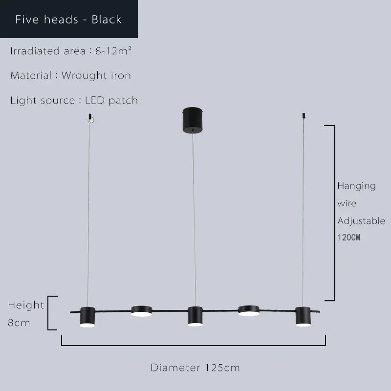 DecorBites™ Dimmable LED Ceiling Chandelier for Living Room & Kitchen - Modern Hanging Light Fixture